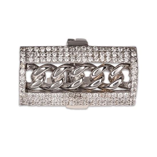 Immagine di ANELLO CATENA CON ZIRCONI