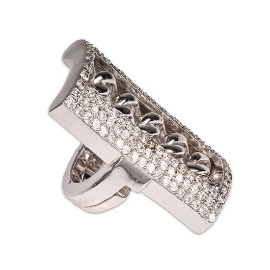 Immagine di ANELLO CATENA CON ZIRCONI