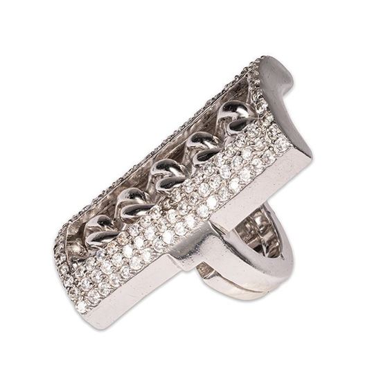 Immagine di ANELLO CATENA CON ZIRCONI