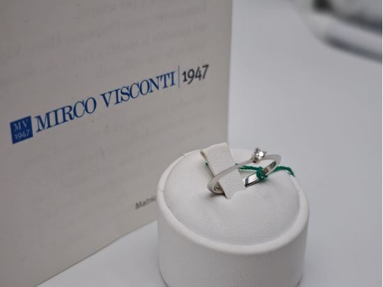 Immagine di ANELLO SOLITARIO MIRCO VISCONTI USATO BENE CON DIAMANTE ( 0.07 CT) ORO BIANCO 18 K