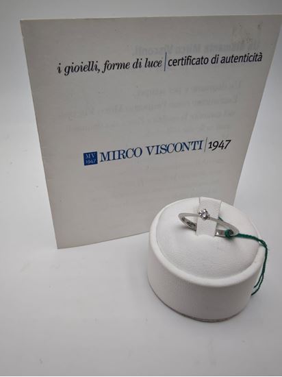 Immagine di ANELLO SOLITARIO MIRCO VISCONTI USATO BENE CON DIAMANTE ( 0.07 CT) ORO BIANCO 18 K