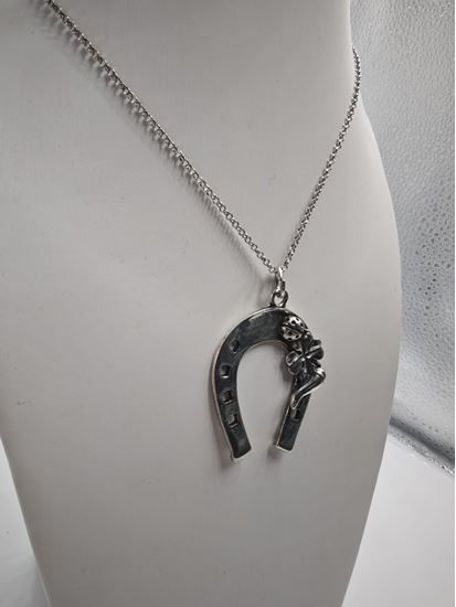 Immagine di COLLANA ARGENTO CON CIONDOLO GIOVANNI RASPINI FERRO DI CAVALLO GRANDE